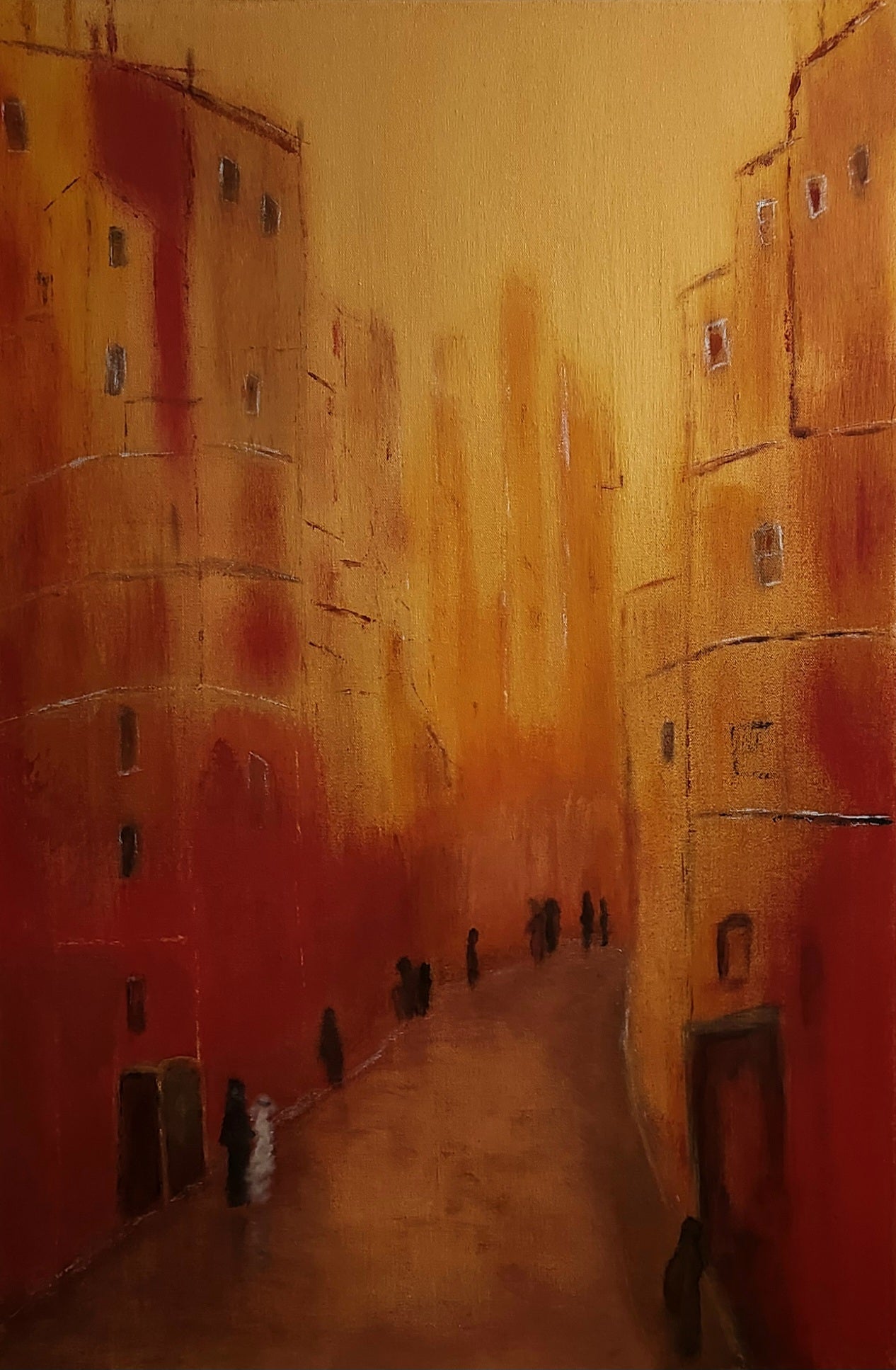 SUNSET, ON A TUSCANY STREET